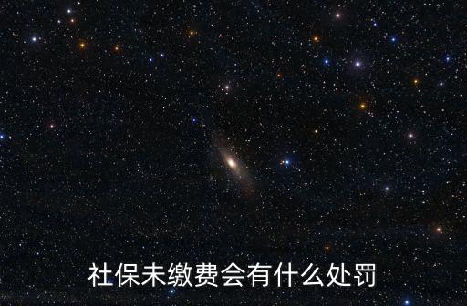 社保未繳費會有什么處罰