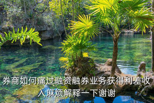 券商如何痛過(guò)融資融券業(yè)務(wù)獲得利差收入麻煩解釋一下謝謝