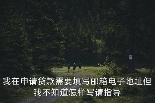 我在申請貸款需要填寫郵箱電子地址但我不知道怎樣寫請指導(dǎo)