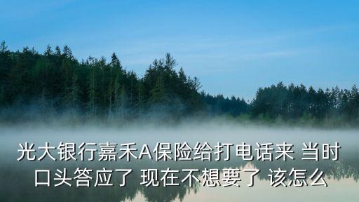 光大銀行保險(xiǎn)怎么取消嗎，光大銀行嘉禾A保險(xiǎn)給打電話來(lái) 當(dāng)時(shí)口頭答應(yīng)了 現(xiàn)在不想要了 該怎么