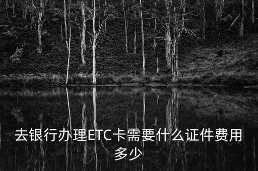 去銀行辦理ETC卡需要什么證件費用多少