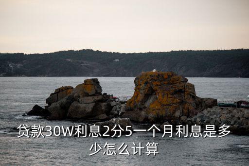 貸款30W利息2分5一個(gè)月利息是多少怎么計(jì)算