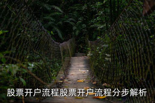股票開戶流程股票開戶流程分步解析