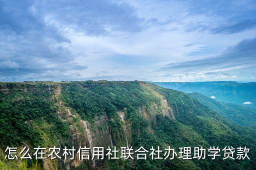 農(nóng)村助學貸款怎么辦理，怎么在農(nóng)村信用社聯(lián)合社辦理助學貸款