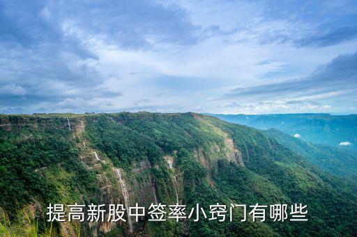 提高新股中簽率小竅門有哪些