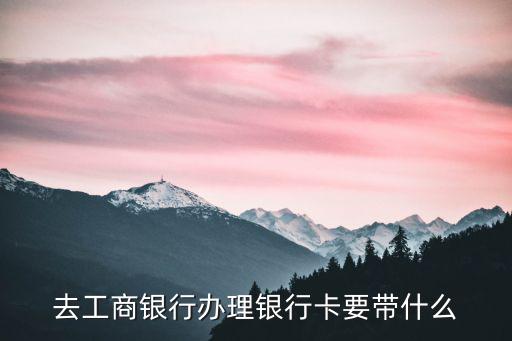 去工商銀行辦理銀行卡要帶什么
