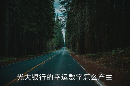 光大銀行的幸運(yùn)數(shù)字怎么產(chǎn)生