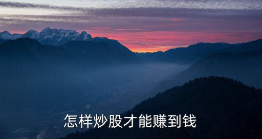 怎樣炒股才能賺到錢