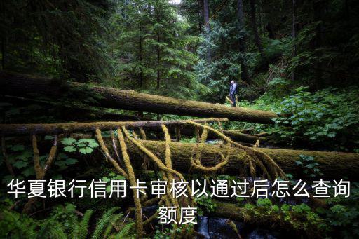 華夏銀行信用卡審核以通過后怎么查詢額度