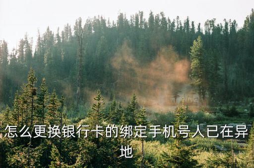 怎么更換銀行卡的綁定手機號人已在異地