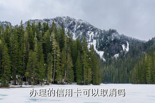 辦理的信用卡可以取消嗎