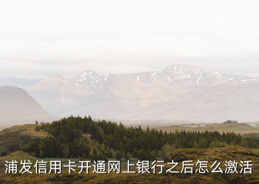 網上辦的浦發(fā)信用卡怎么激活，網申的浦發(fā)信用卡怎么激活