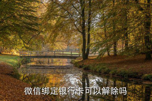 微信綁定銀行卡可以解除嗎
