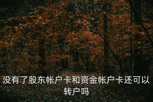 沒有了股東帳戶卡和資金帳戶卡還可以轉(zhuǎn)戶嗎