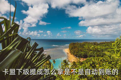 卡盟下級提成怎么拿是不是自動到賬的