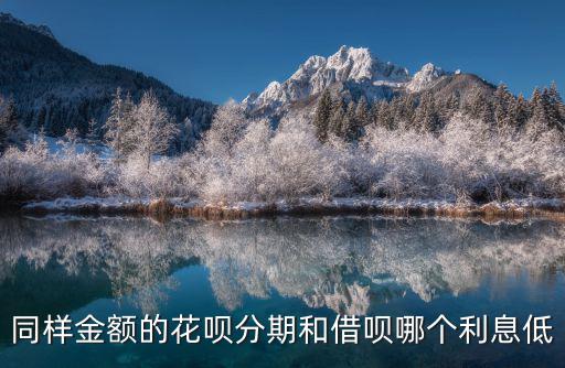 同樣金額的花唄分期和借唄哪個(gè)利息低
