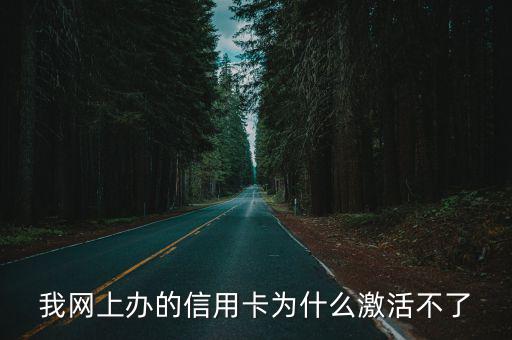 我網(wǎng)上辦的信用卡為什么激活不了