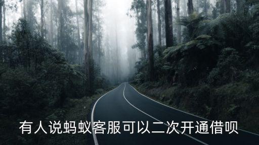 有人說螞蟻客服可以二次開通借唄
