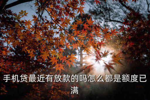 手機貸最近怎么借不，為什么我手機貸借不到錢