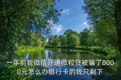 一年前我微信開通微粒貸被騙了8000元怎么辦銀行卡的錢只剩下