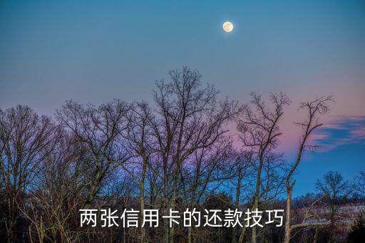 兩張信用卡的還款技巧