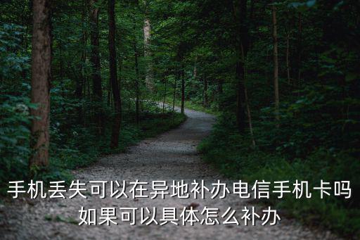 手機丟失可以在異地補辦電信手機卡嗎如果可以具體怎么補辦