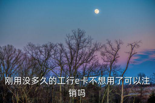 剛用沒多久的工行e卡不想用了可以注銷嗎
