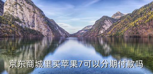 京東商城里買蘋果7可以分期付款嗎
