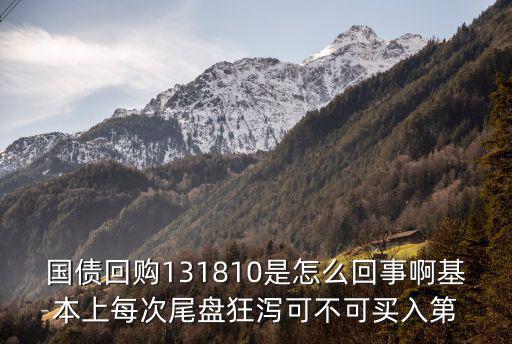 國債回購131810是怎么回事啊基本上每次尾盤狂瀉可不可買入第