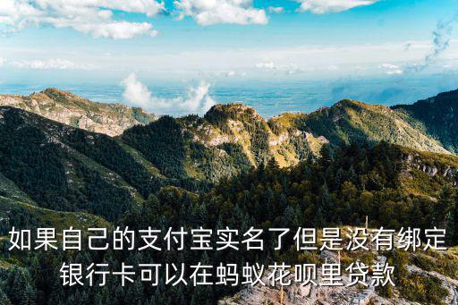 如果自己的支付寶實名了但是沒有綁定銀行卡可以在螞蟻花唄里貸款