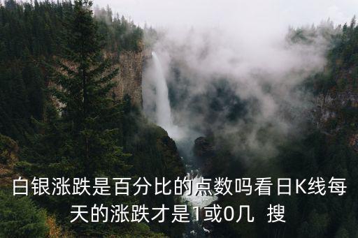 白銀漲跌是百分比的點(diǎn)數(shù)嗎看日K線每天的漲跌才是1或0幾  搜