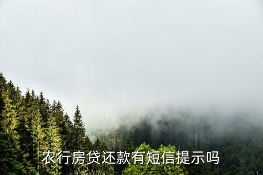農(nóng)行房貸還款有短信提示嗎