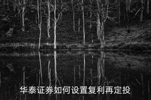 華泰證券如何設(shè)置復(fù)利再定投