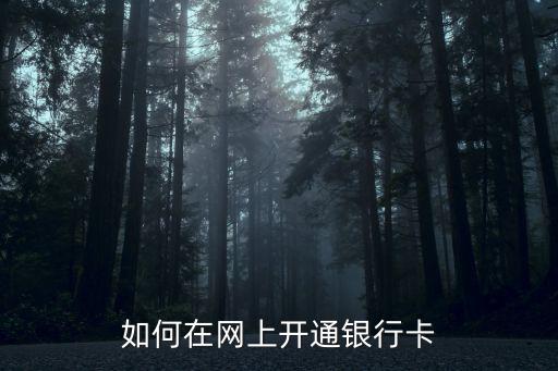 如何在網(wǎng)上開通銀行卡