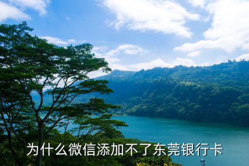 為什么微信添加不了東莞銀行卡