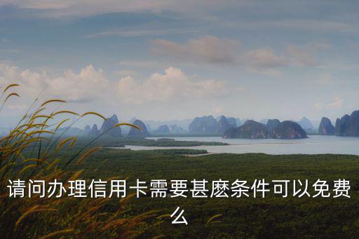 怎么免費辦信用卡申請表，怎么免費辦理信用卡