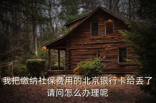 我把繳納社保費用的北京銀行卡給丟了請問怎么辦理呢