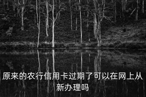 原來的農(nóng)行信用卡過期了可以在網(wǎng)上從新辦理嗎