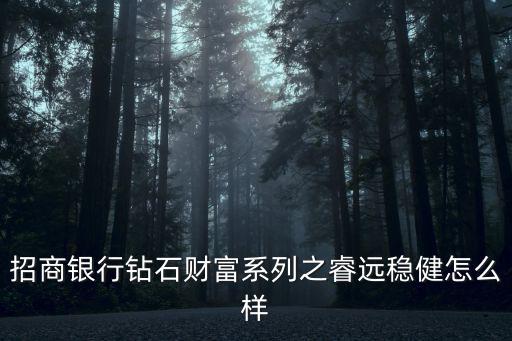 招行 睿遠(yuǎn) 怎么樣，招商銀行鉆石財(cái)富系列之睿遠(yuǎn)穩(wěn)健怎么樣