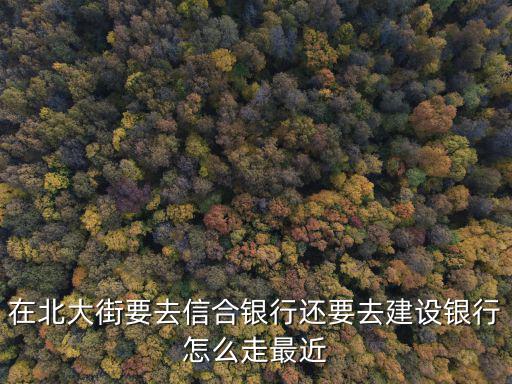 在北大街要去信合銀行還要去建設銀行怎么走最近