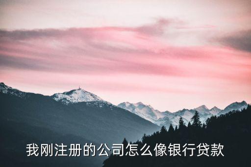 我剛注冊的公司怎么像銀行貸款