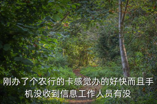 剛辦了個(gè)農(nóng)行的卡感覺(jué)辦的好快而且手機(jī)沒(méi)收到信息工作人員有沒(méi)