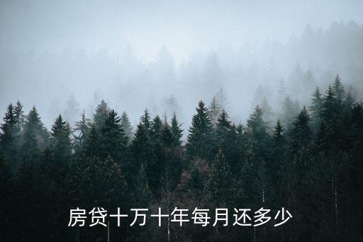 房屋貸款10萬(wàn)怎么還款多少時(shí)間，商業(yè)住房貸款10萬(wàn)分10年還每月還多少