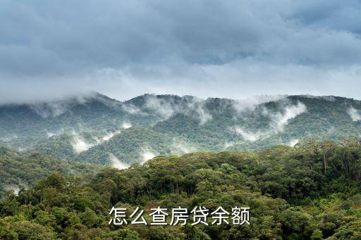 怎么查房貸余額