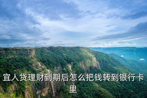宜人貸理財?shù)狡诤笤趺窗彦X轉(zhuǎn)到銀行卡里