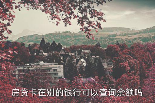 房貸卡在別的銀行可以查詢余額嗎