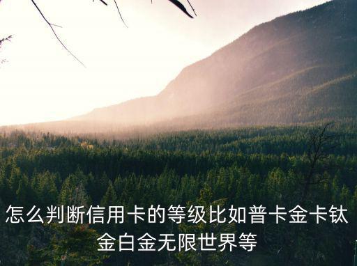 怎么判斷信用卡的等級(jí)比如普卡金卡鈦金白金無(wú)限世界等