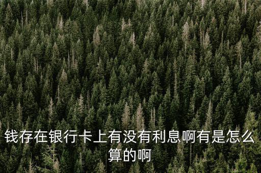 錢存在銀行卡上有沒有利息啊有是怎么算的啊