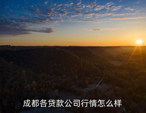 成都各貸款公司行情怎么樣