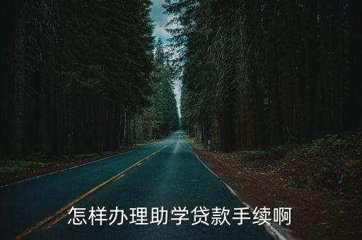 怎樣辦理助學(xué)貸款手續(xù)啊